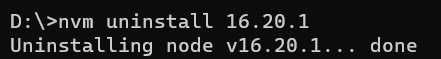 nvm uninstall